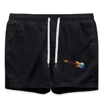 Knackiger Basslauf Bühnenjubel - Badeshorts - Schwarz - Vorne - AI Model Male 185 light (185cm)
