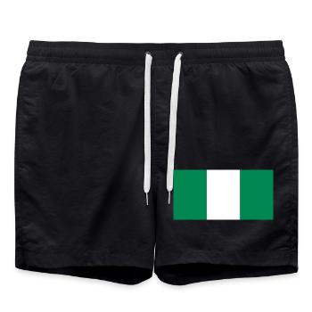 Nigeria - Badeshorts - Schwarz - Vorne - AI Model Male 185 light (185cm)