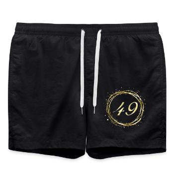 49 - Badeshorts - Schwarz - Vorne - AI Model Male 185 light (185cm)