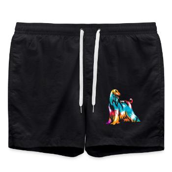 Geschmeidiger Windhund Rennsport - Badeshorts - Schwarz - Vorne - AI Model Male 185 light (185cm)