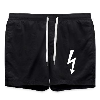 Blitz Logo - Badeshorts - Schwarz - Vorne - AI Model Male 185 light (185cm)