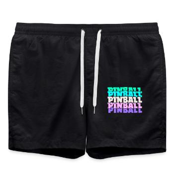 Pinball Arcade Spiele Videospiel Spiele Gamer - Badeshorts - Schwarz - Vorne - AI Model Male 185 light (185cm)