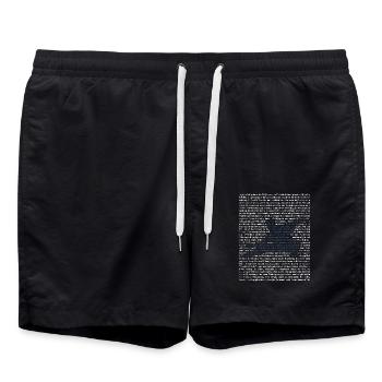 Tai Chi Geschenk - Badeshorts - Schwarz - Vorne - AI Model Male 185 light (185cm)