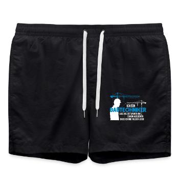 Zupackender Bauleiter Baustelle - Badeshorts - Schwarz - Vorne - AI Model Male 185 light (185cm)