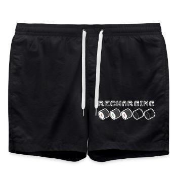 Rechargement Pixel Sushi - Short de bain - noir - Devant - AI Model Male 185 light (185cm)