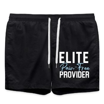 Elite Schmerzfrei Anbieter Anästhesie Anästhesist - Badeshorts - Schwarz - Vorne - AI Model Male 185 light (185cm)