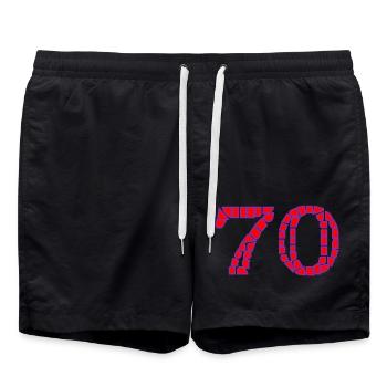70. 70 ANS. 70e ANNIVERSAIRE. ANNIVERSAIRE 70 ANS. - Short de bain - noir - Devant - AI Model Male 185 light (185cm)