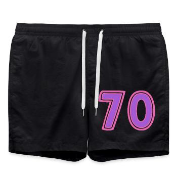 70. 70 ANS. 70e ANNIVERSAIRE. ANNIVERSAIRE 70 ANS. - Short de bain - noir - Devant - AI Model Male 185 light (185cm)