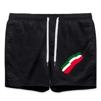 Italien Fahne Farben - Badeshorts - Schwarz - Vorne - AI Model Male 185 light (185cm)