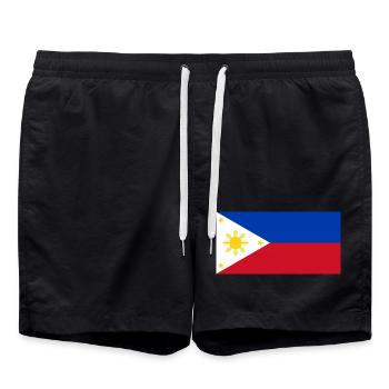 Philippinen - Badeshorts - Schwarz - Vorne - AI Model Male 185 light (185cm)