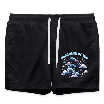 Songtexte Musikliebhaber Songwriter Musikfestival - Badeshorts - Schwarz - Vorne - AI Model Male 185 light (185cm)