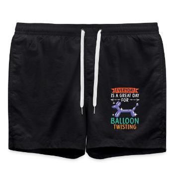 Jeder Tag ist ein großartiger Tag für Ballonverdre - Badeshorts - Schwarz - Vorne - AI Model Male 185 light (185cm)