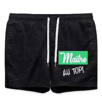 MASTER - Swim Trunks - black - Front - AI Model Male 185 light (185cm)