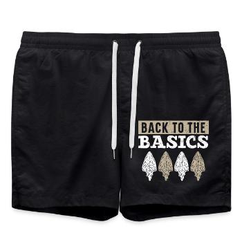 Zurück zu den Grundlagen des Steinschneidens Pfeil - Badeshorts - Schwarz - Vorne - AI Model Male 185 light (185cm)
