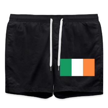 Irland - Badeshorts - Schwarz - Vorne - AI Model Male 185 light (185cm)
