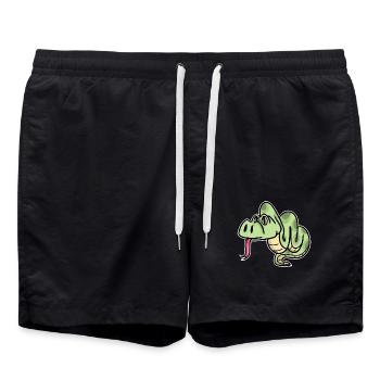 Umschlingende Python Regenwald - Badeshorts - Schwarz - Vorne - AI Model Male 185 light (185cm)