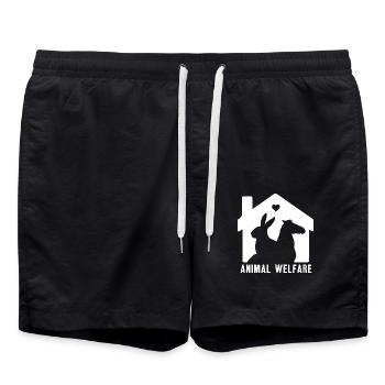 Tierschutz Haus Rettet Tiere - Badeshorts - Schwarz - Vorne - AI Model Male 185 light (185cm)