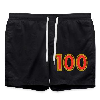 100. 100 ANS. 100e ANNIVERSAIRE. ANNIVERSAIRE 100 - Short de bain - noir - Devant - AI Model Male 185 light (185cm)