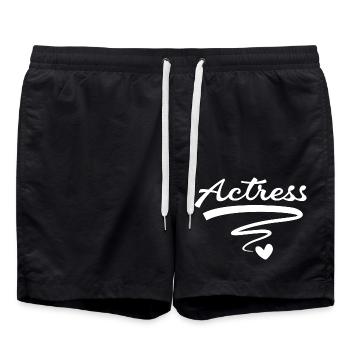Darstellerin Schauspielerin - Badeshorts - Schwarz - Vorne - AI Model Male 185 light (185cm)