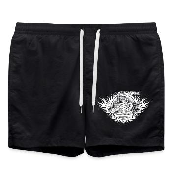 Tractor Pulling Logo - Swim Trunks - black - Front - AI Model Male 185 light (185cm)