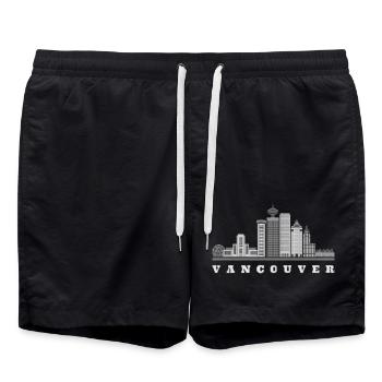 Vancouver Skyline Canada - Short de bain - noir - Devant - AI Model Male 185 light (185cm)