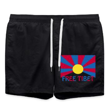 free tibet - Badeshorts - Schwarz - Vorne - AI Model Male 185 light (185cm)