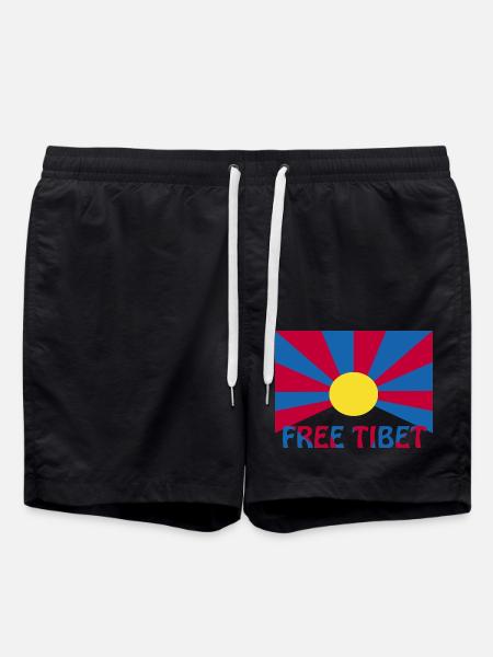 free tibet - Badeshorts - Schwarz