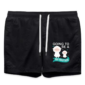 Ich Werde Bald Großer Bruder - Badeshorts - Schwarz - Vorne - AI Model Male 185 light (185cm)