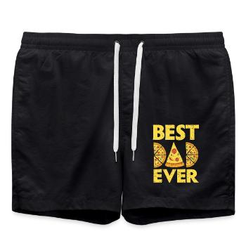 Bester Vater aller Zeiten Pizza-Liebhaber Italieni - Badeshorts - Schwarz - Vorne - AI Model Male 185 light (185cm)
