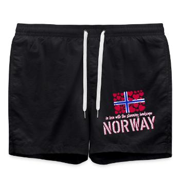 Norwegen norge - Badeshorts - Schwarz - Vorne - AI Model Male 185 light (185cm)