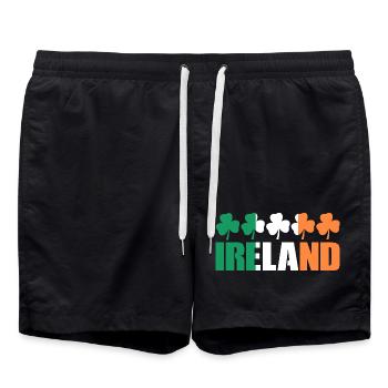 Irland - Badeshorts - Schwarz - Vorne - AI Model Male 185 light (185cm)