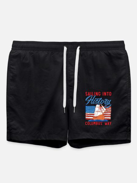 Mit dem Schiff in die Geschichte - Kolumbus' Weg - - Badeshorts - Schwarz