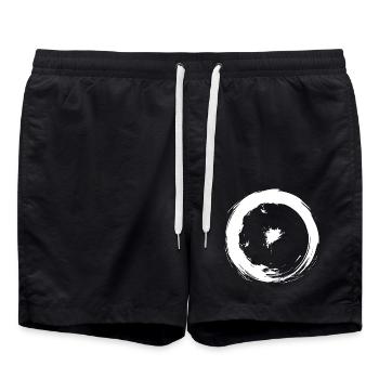 Astronomische Symbole Sonne Symbol Design weiß - Badeshorts - Schwarz - Vorne - AI Model Male 185 light (185cm)