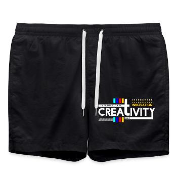 Internationale Kreativität und Innovation 2 - Badeshorts - Schwarz - Vorne - AI Model Male 185 light (185cm)