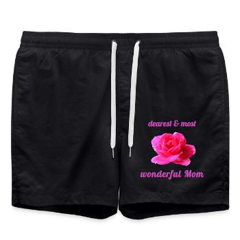 Muttertag Mutter Mama - Badeshorts - Schwarz - Vorne - AI Model Male 185 light (185cm)
