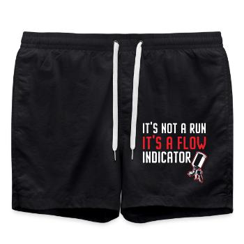 Vorhersage für heute 100% Chance auf Schleifen und - Badeshorts - Schwarz - Vorne - AI Model Male 185 light (185cm)