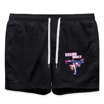 Breakdancing Unicorn Breakdance Breakdancerin - Badeshorts - Schwarz - Vorne - AI Model Male 185 light (185cm)