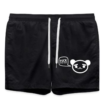 FUCK - Chibi japanisch - fakku - Badeshorts - Schwarz - Vorne - AI Model Male 185 light (185cm)