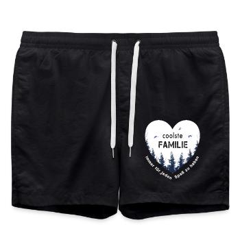 coolste Familie - Badeshorts - Schwarz - Vorne - AI Model Male 185 light (185cm)