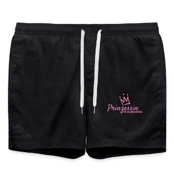 Prinzessin - Badeshorts - Schwarz - Vorne - AI Model Male 185 light (185cm)