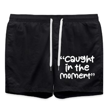 Songtexte Musikliebhaber Songwriter Musikfestival - Badeshorts - Schwarz - Vorne - AI Model Male 185 light (185cm)