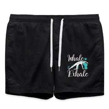 Ich mache Yoga, weil es verpönt ist, Leute zu schl - Badeshorts - Schwarz - Vorne - AI Model Male 185 light (185cm)