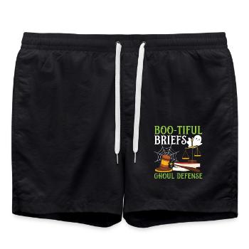 Boo-tiful Briefs Ghoul Defense Lawyer Halloween - Badeshorts - Schwarz - Vorne - AI Model Male 185 light (185cm)