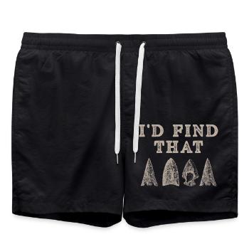 Ich würde diesen antiken Pfeil finden Pfeilspitzen - Badeshorts - Schwarz - Vorne - AI Model Male 185 light (185cm)