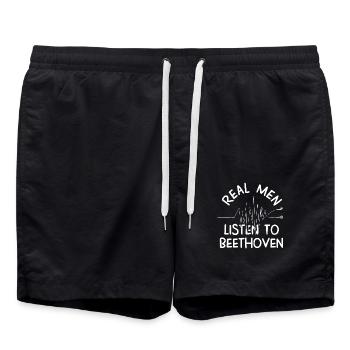 Beethoven - Swim Trunks - black - Front - AI Model Male 185 light (185cm)