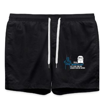 Fürsorglicher Neonatologe Frühchen - Badeshorts - Schwarz - Vorne - AI Model Male 185 light (185cm)