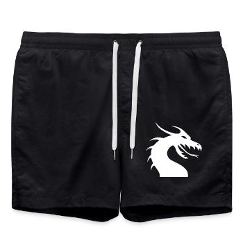 Drachenkopf Regattashirt - Badeshorts - Schwarz - Vorne - AI Model Male 185 light (185cm)
