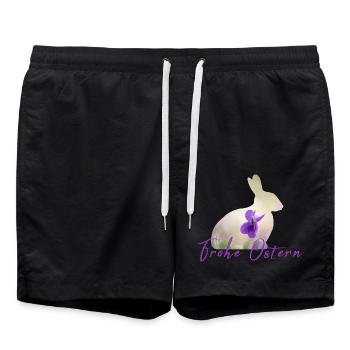 Ostern Frohe Ostern - Badeshorts - Schwarz - Vorne - AI Model Male 185 light (185cm)