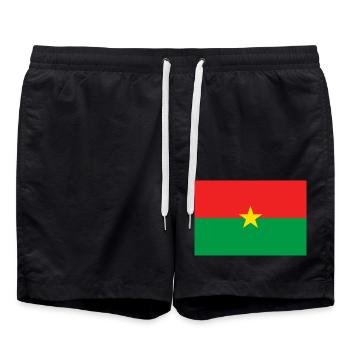 Burkina pectorisch - Badeshorts - Schwarz - Vorne - AI Model Male 185 light (185cm)
