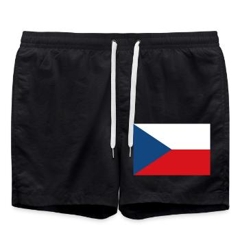 Tschechische Republik - Badeshorts - Schwarz - Vorne - AI Model Male 185 light (185cm)